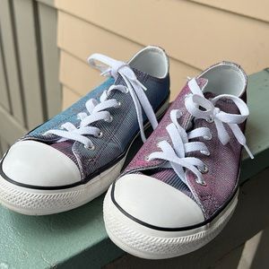 Converse Juniors Metallic Chuck Taylors All Star Low Tops